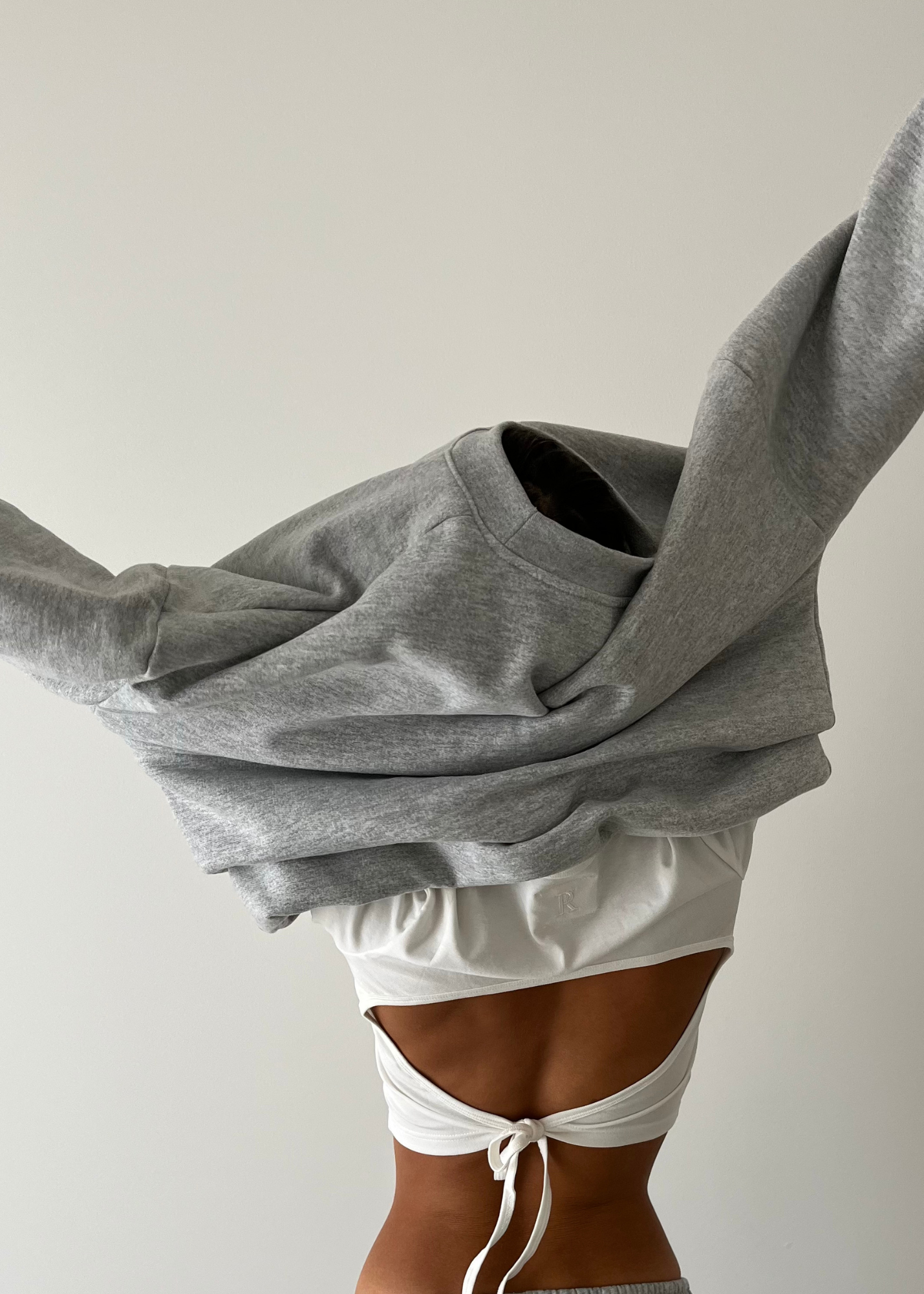 Open Back Tie T-shirt - White