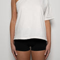 One Shoulder T-Shirt - White