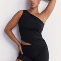 Fold Over Mini Short - Black