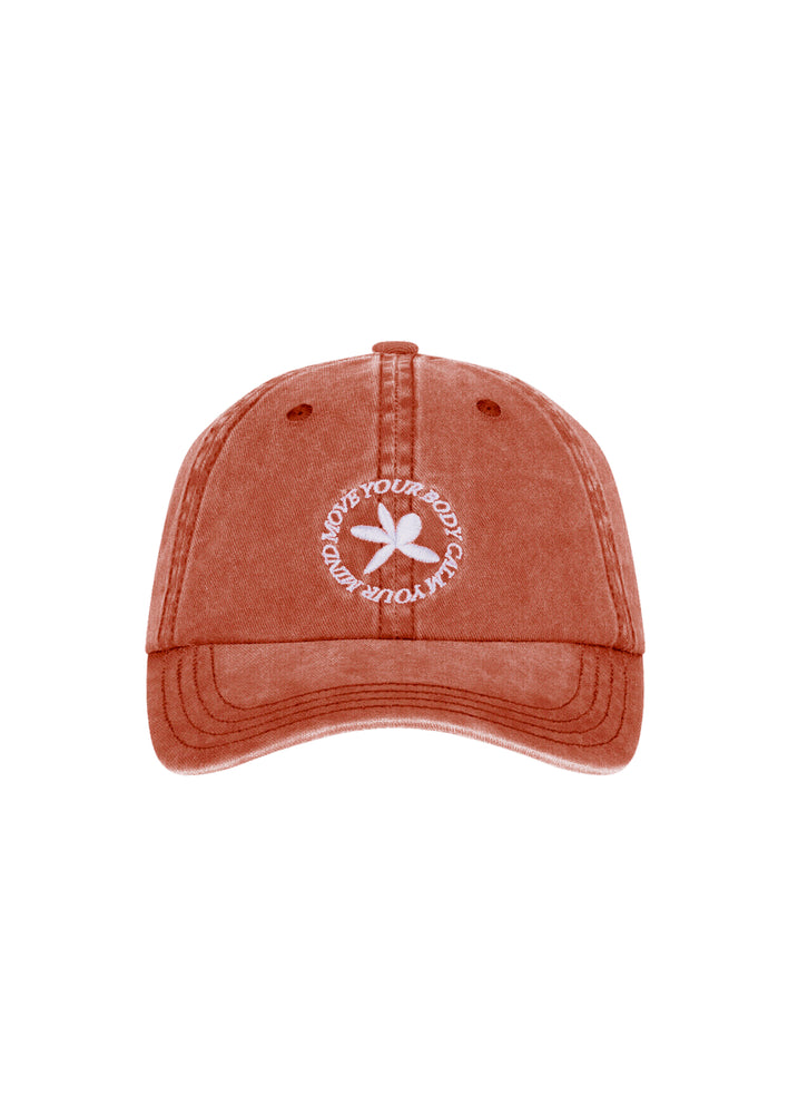 Hat - Move Your Body Dad Cap - Stone Wash Red