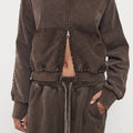 Zip Up Hoodie - Soil Acid Wash