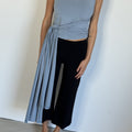 Belted Wrap Around Tank - Washed Blue