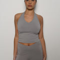 Halter Bodice Top - Pebble Grey