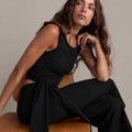 Belted Wrap Around Tank - Black