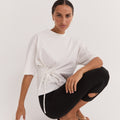 Front Tie T-Shirt - White
