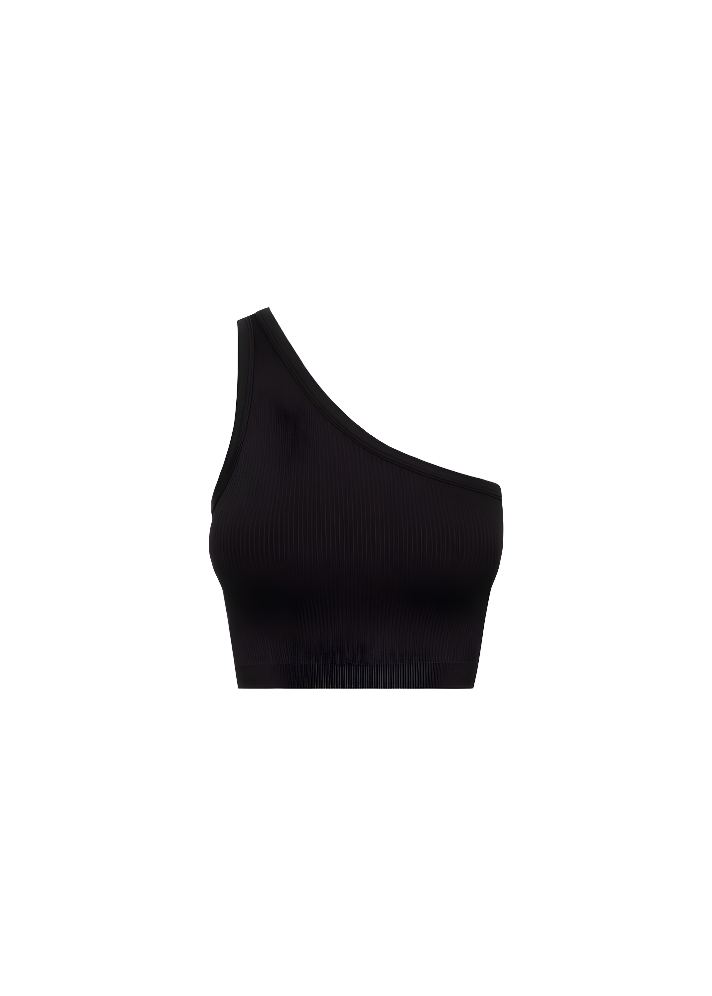 One Shoulder Bodice Crop - Onyx Black