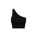 One Shoulder Bodice Crop - Onyx Black
