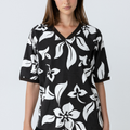 Hawaii Print Jersey - Dark Brown