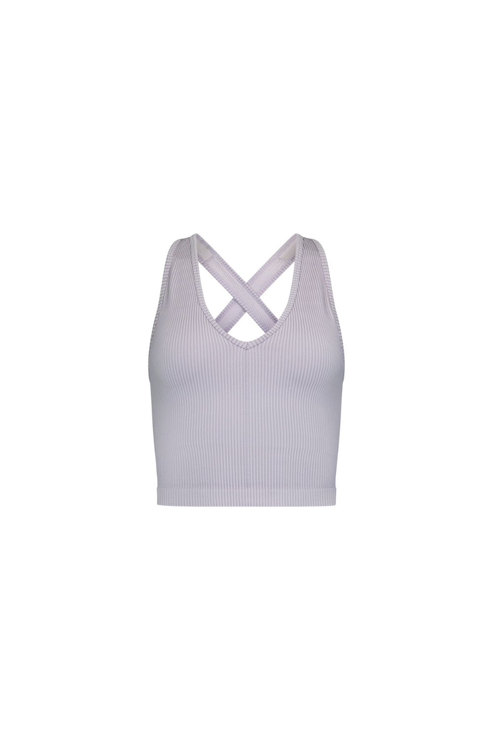 V-Neck Cropped Tank - Lavender