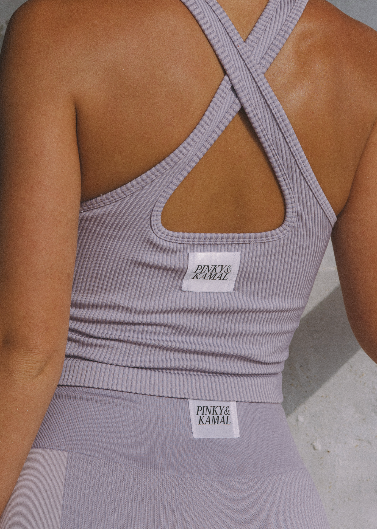 V-Neck Cropped Tank - Lavender