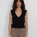 Light Merino Knit Wrap - Black