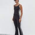 Vibration Flare - Black with White Stripes