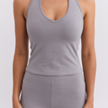 Halter Bodice Top - Pebble Grey