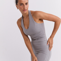 Halter Bodice Top - Pebble Grey