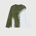 Tie Dye Long Sleeve Top - Green and Blue