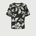Hawaii Print Jersey - Dark Brown
