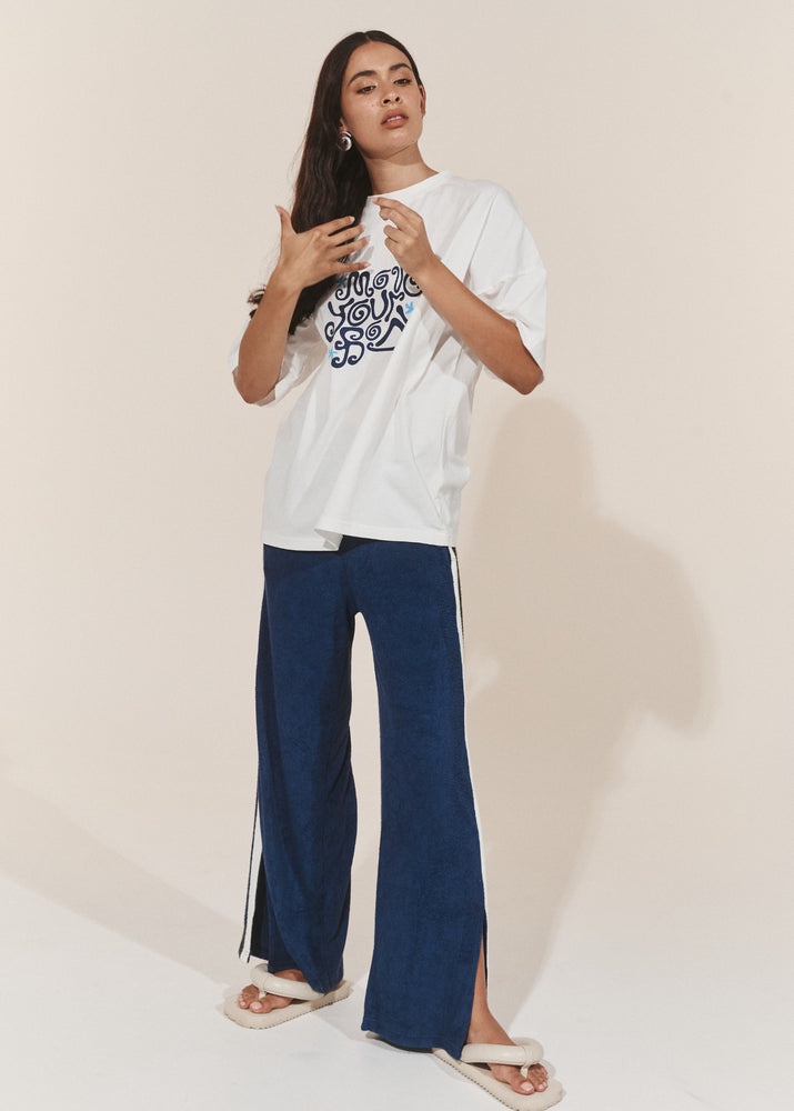 Lounge Pants - Odyssey Terry Towelling Pant - Marine Blue