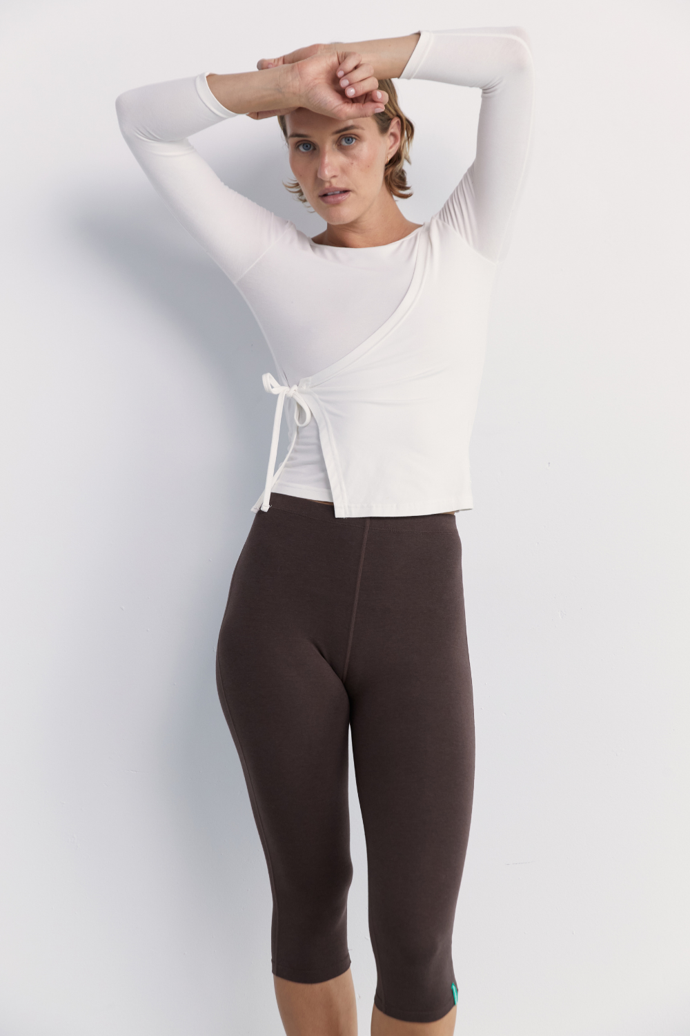Capri Legging - Dark Brown - Organic Cotton/Bamboo