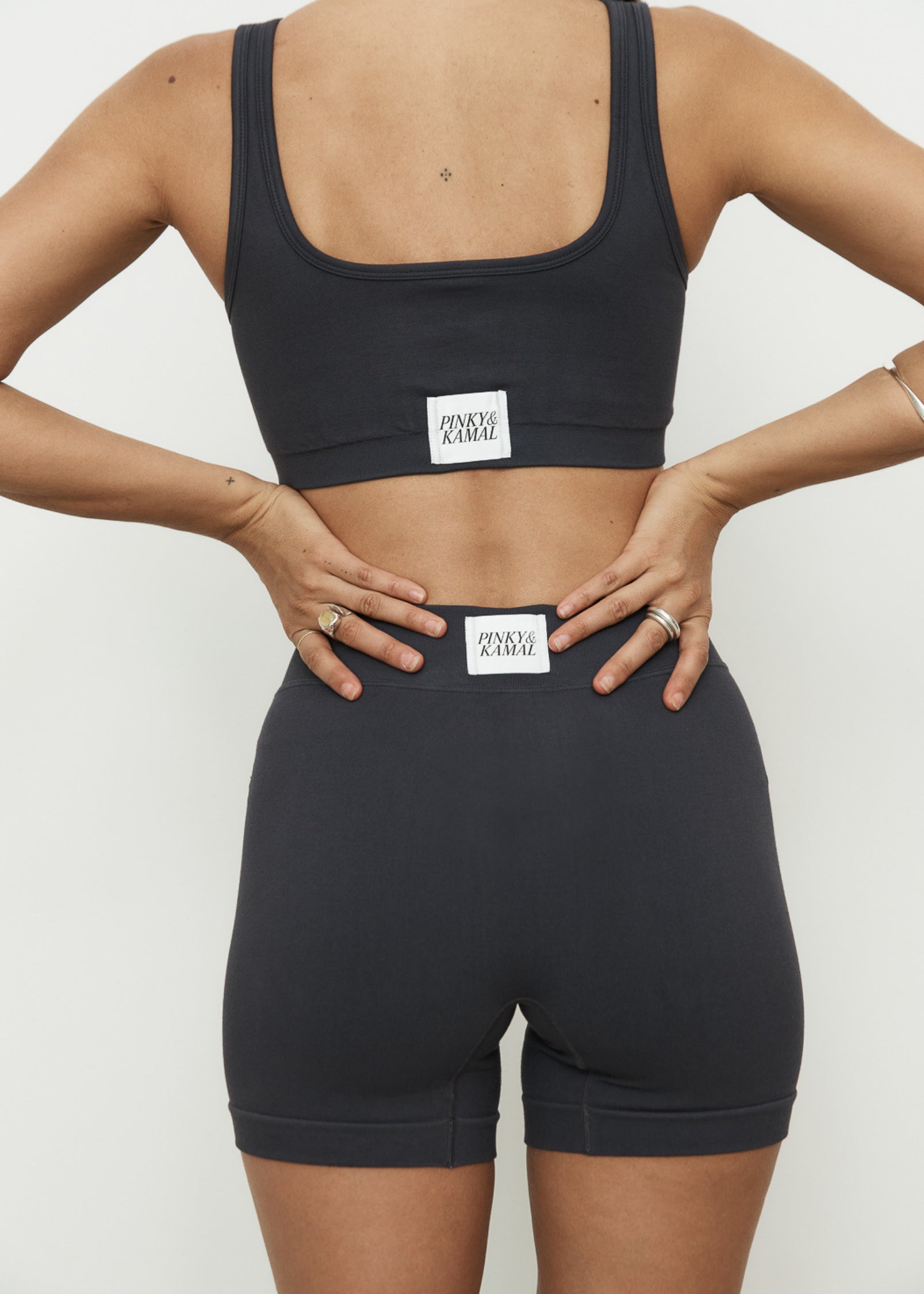 Yoga Tops - Scoop Seamless Bamboo Crop - Slate