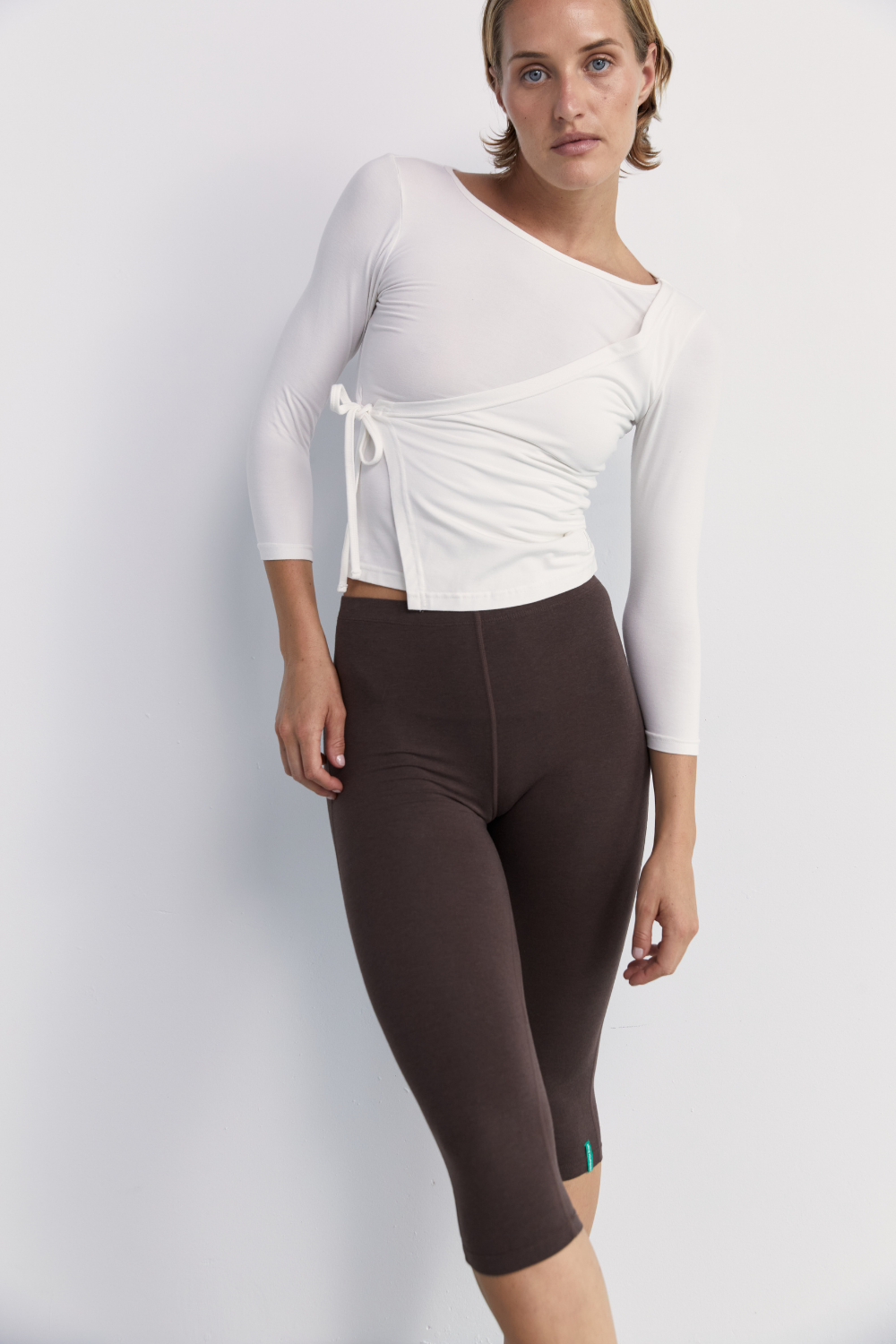 Capri Legging - Dark Brown - Organic Cotton/Bamboo