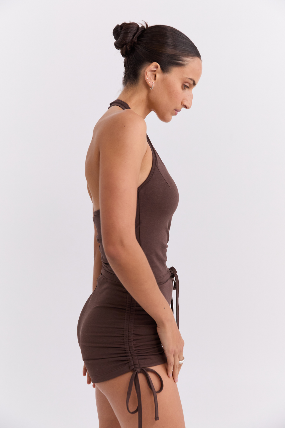 Halter Bodice Top - Dark Brown