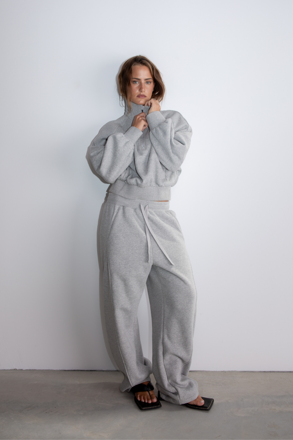 Barrel Fleece Trackpant - Grey Marle