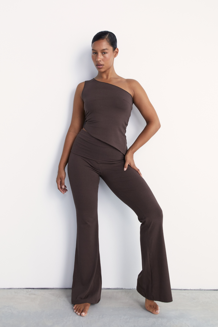 Bootleg Flare Pant - Dark Brown