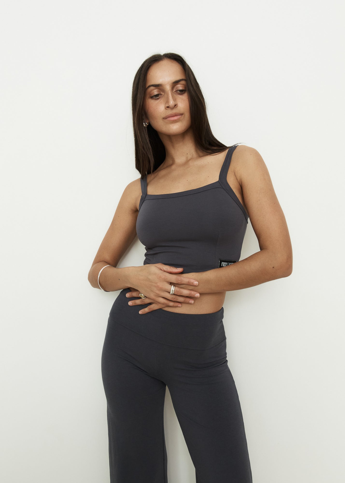 Yoga Tops - Joy Crop - Slate