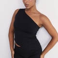 Fold Over Mini Short - Black