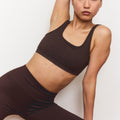 Scoop Seamless Bamboo Crop - Brown