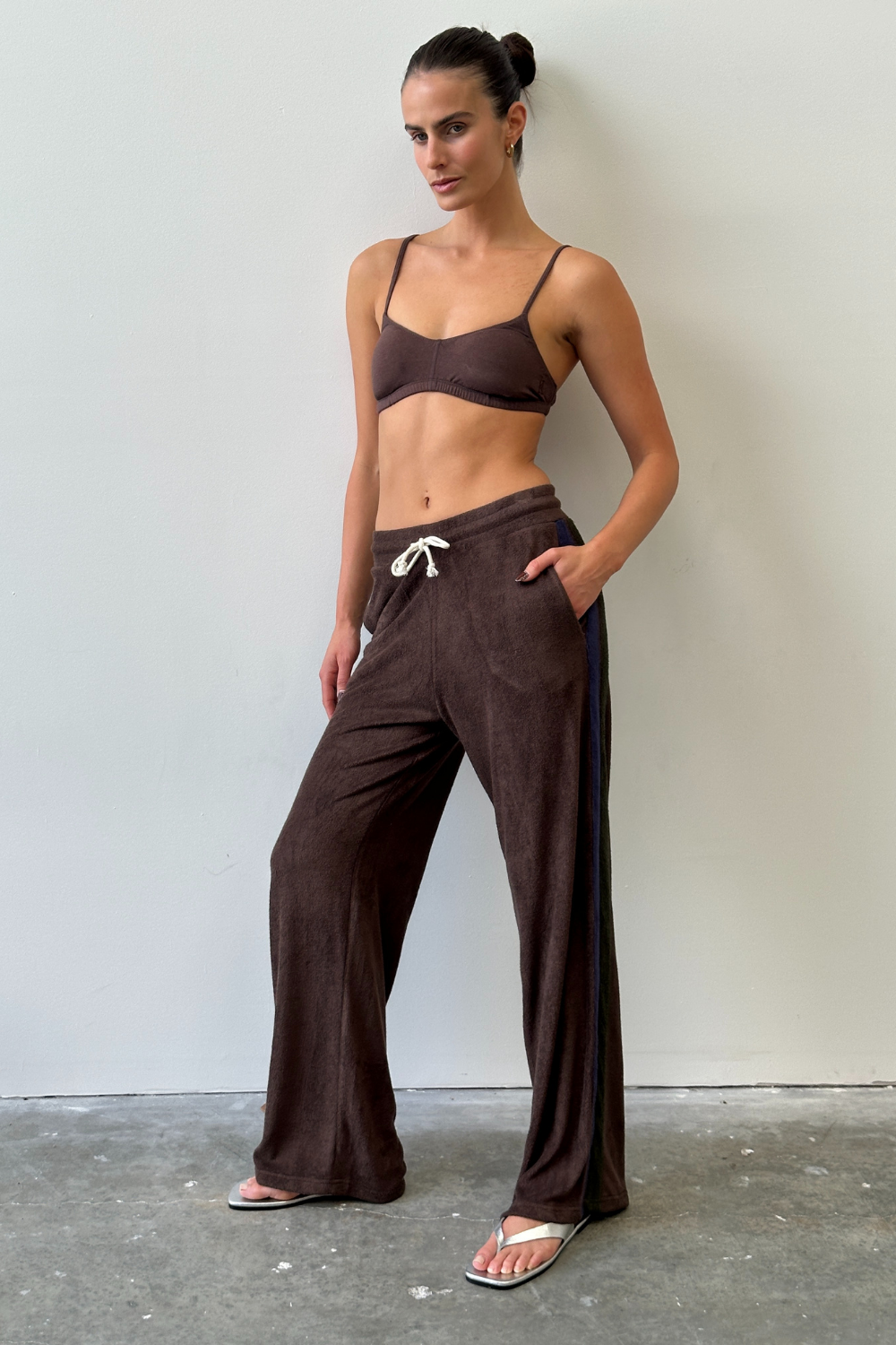 Odyssey Terry Towelling Pant - Java Brown