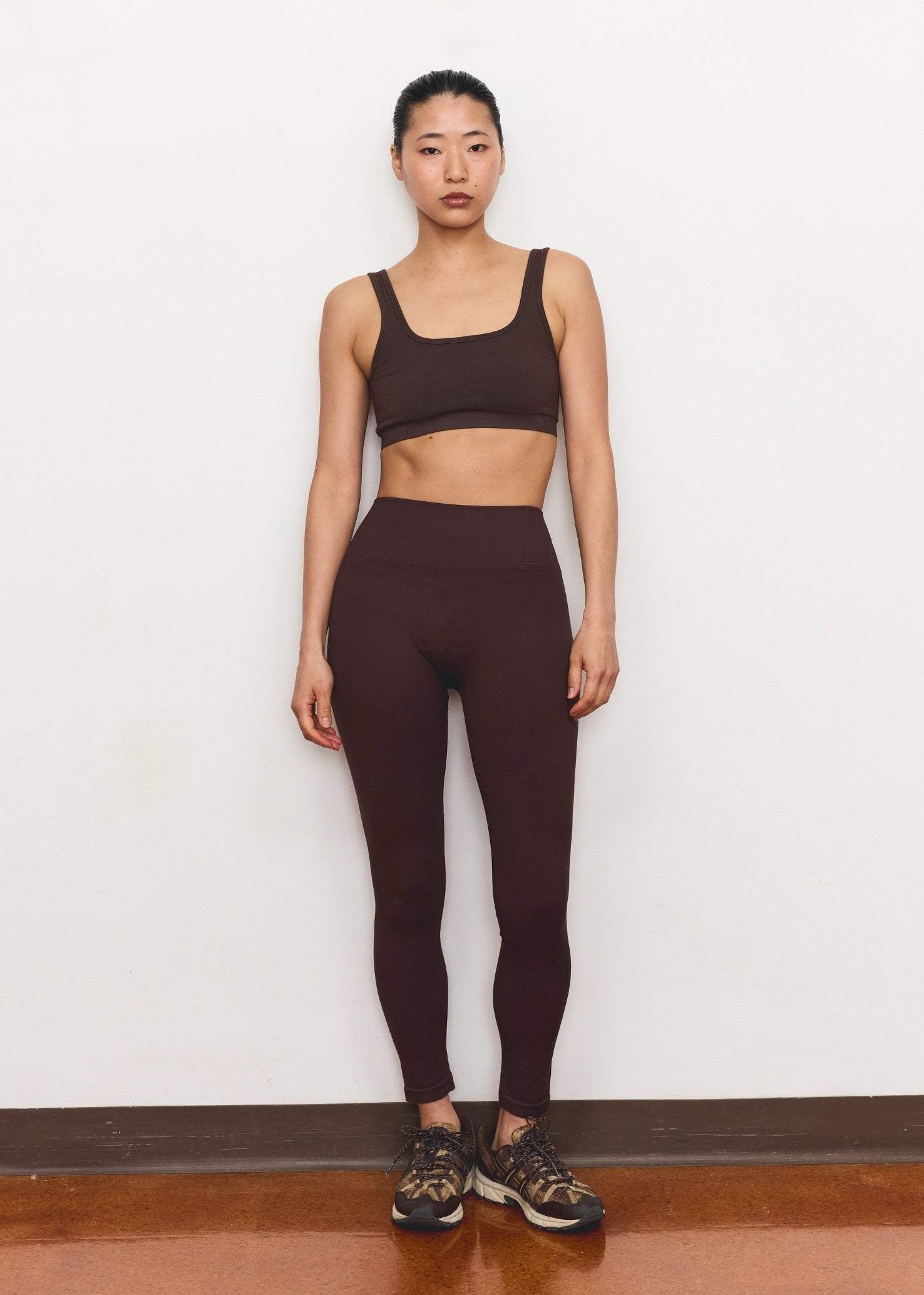 Scoop Seamless Bamboo Crop - Brown