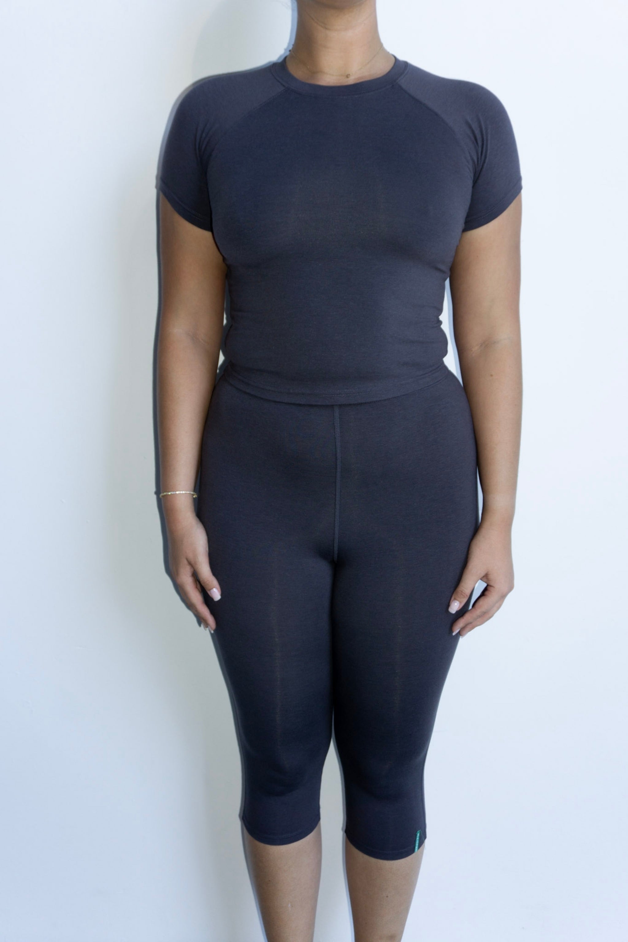 Cropped Baby Tee - Slate