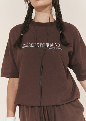 
                  
                    Load image into Gallery viewer, T-Shirts - Exercise Your Mind T-Shirt - Cacao
                  
                