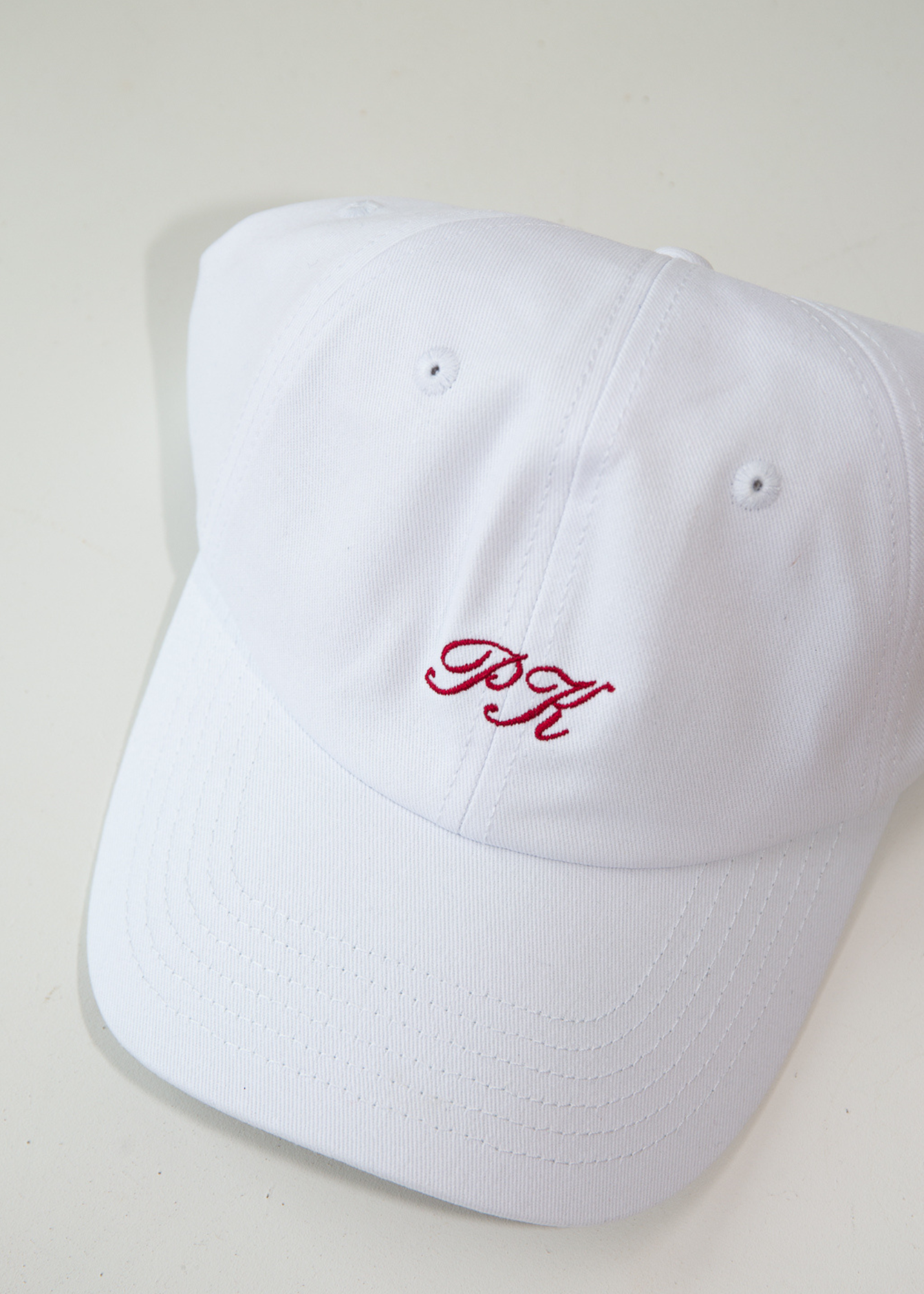 COCONUT & BLISS x PK Motif Logo Cap - White/Cherry