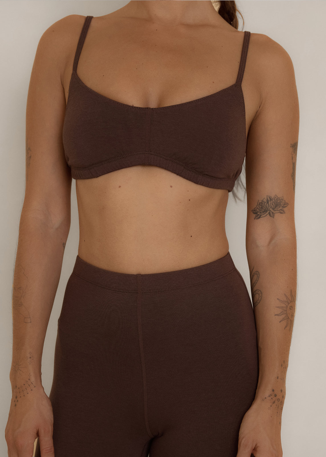 Day Bralette - Dark Brown - Organic Cotton/Bamboo