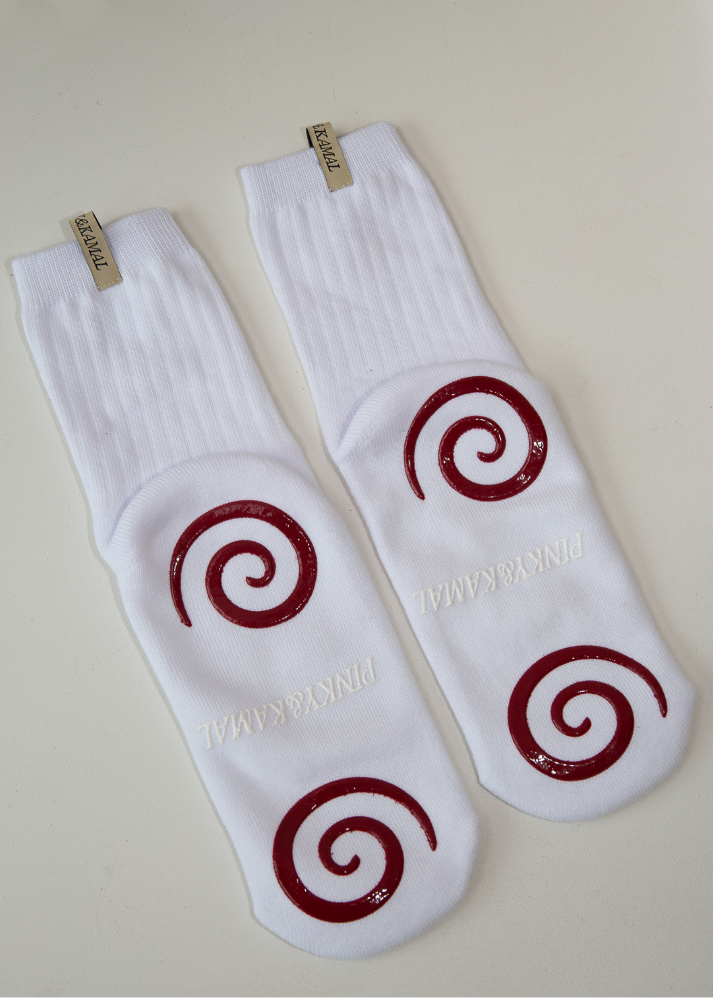 COCONUT & BLISS x PK Pilates Spiral Grip Sock - Cherry