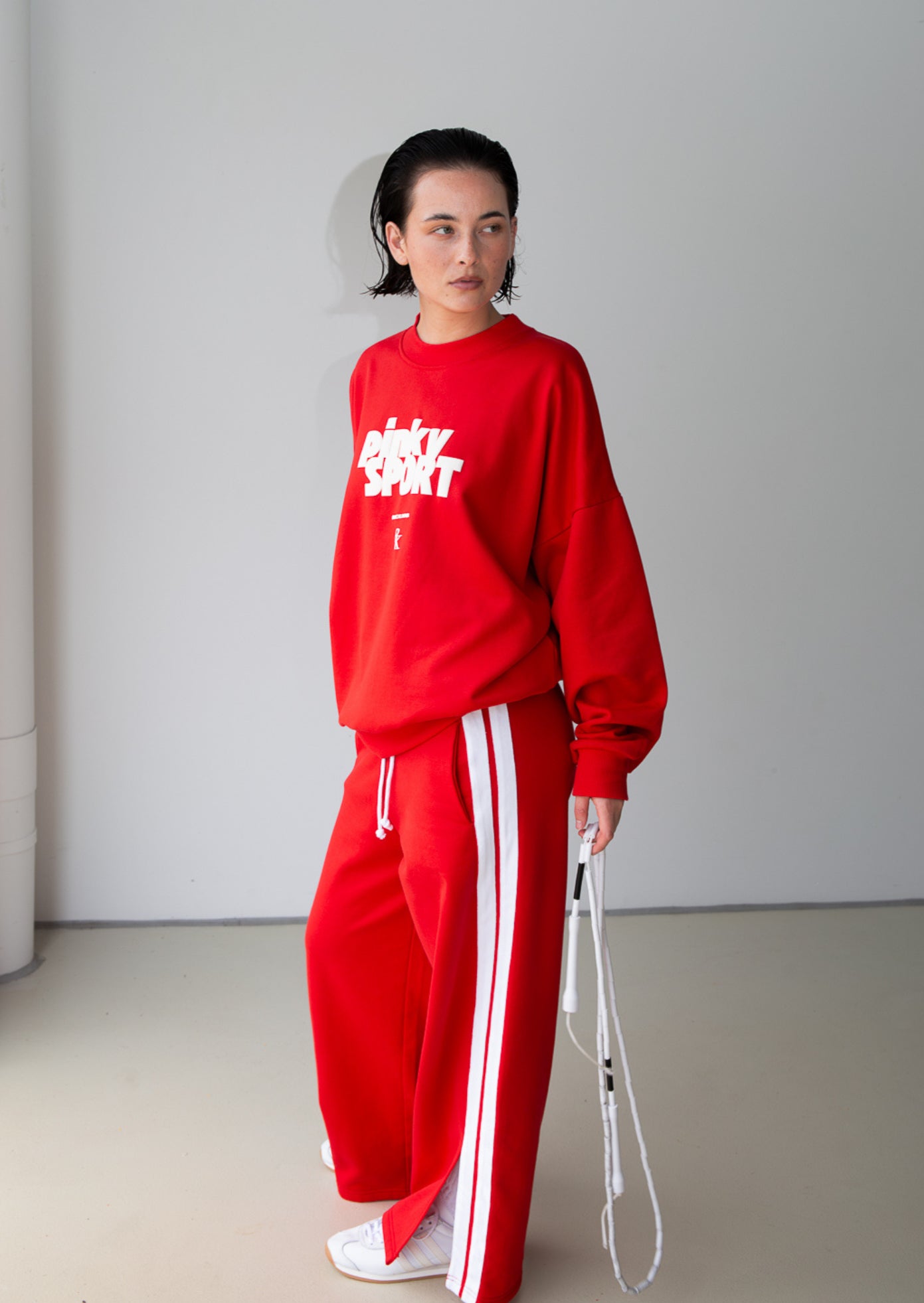 SweatPants - PK X ICONIC - Wide Leg Trackpant - Red