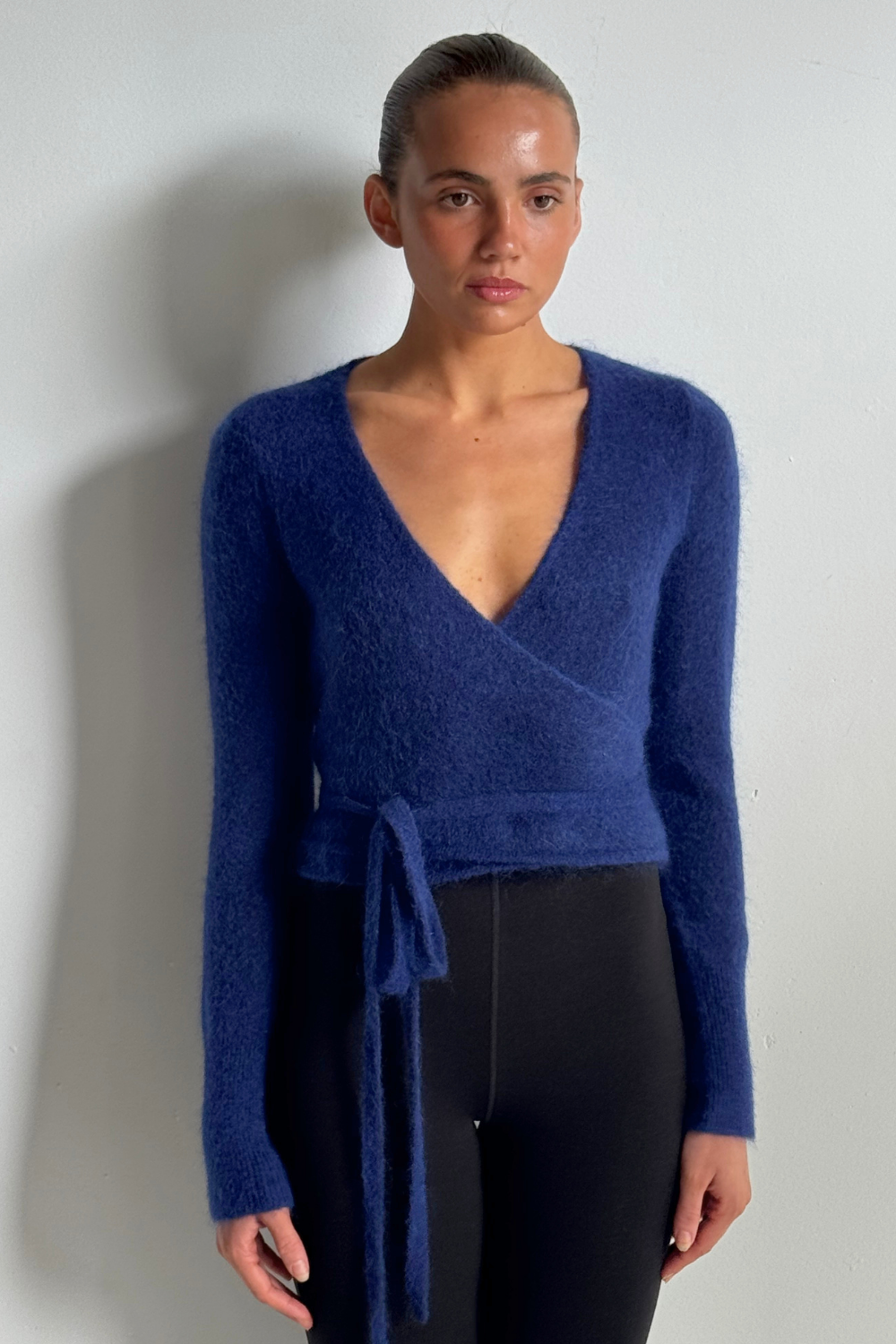 Mohair Wrap Cardigan - Deep Cobalt
