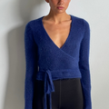 Mohair Wrap Cardigan - Deep Cobalt