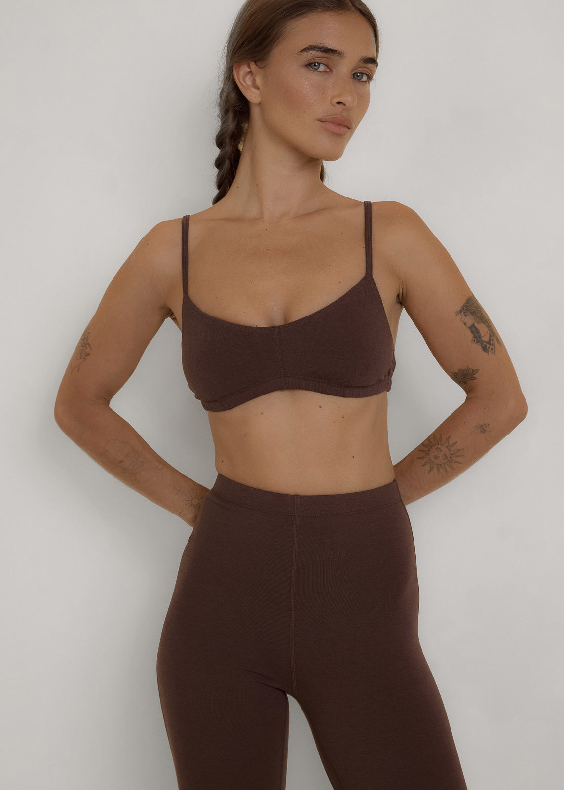 Day Bralette - Dark Brown - Organic Cotton/Bamboo