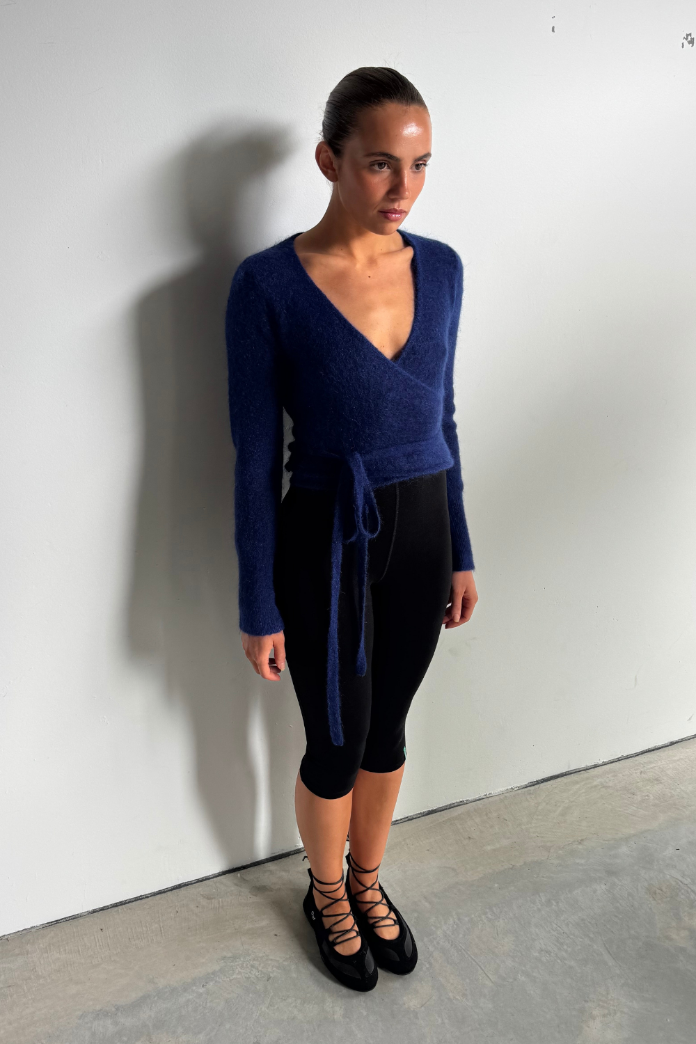 Mohair Wrap Cardigan - Deep Cobalt