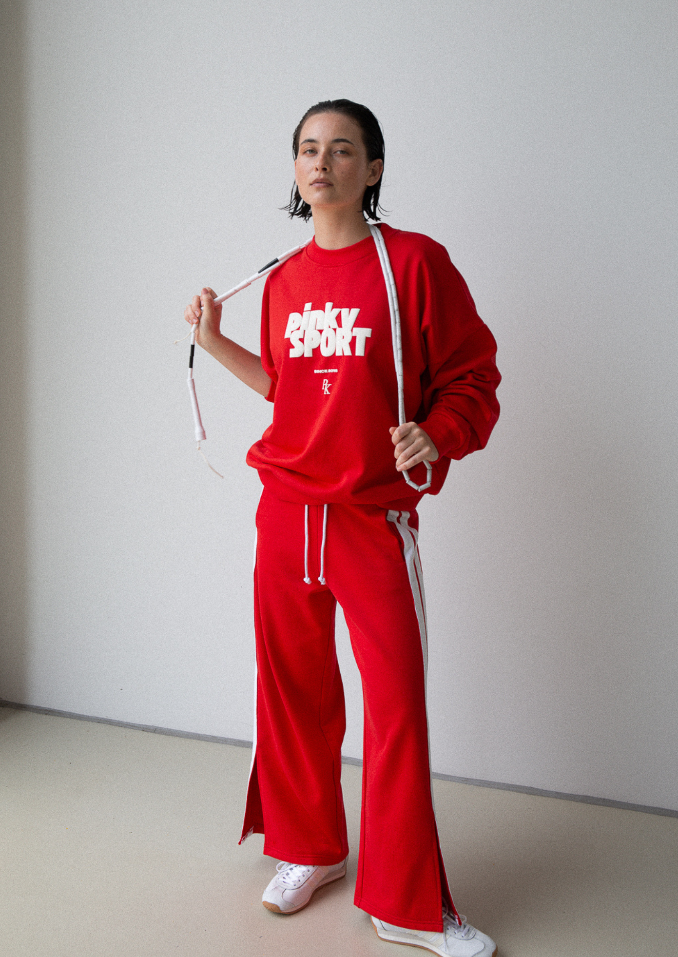 PK x ICONIC - Wide Leg Trackpant - Red