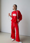 SweatPants - PK X ICONIC - Wide Leg Trackpant - Red