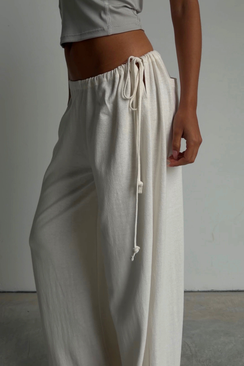 Side Tie Pant - Raw