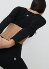 Yoga Tops - Long Sleeve Crop - Black