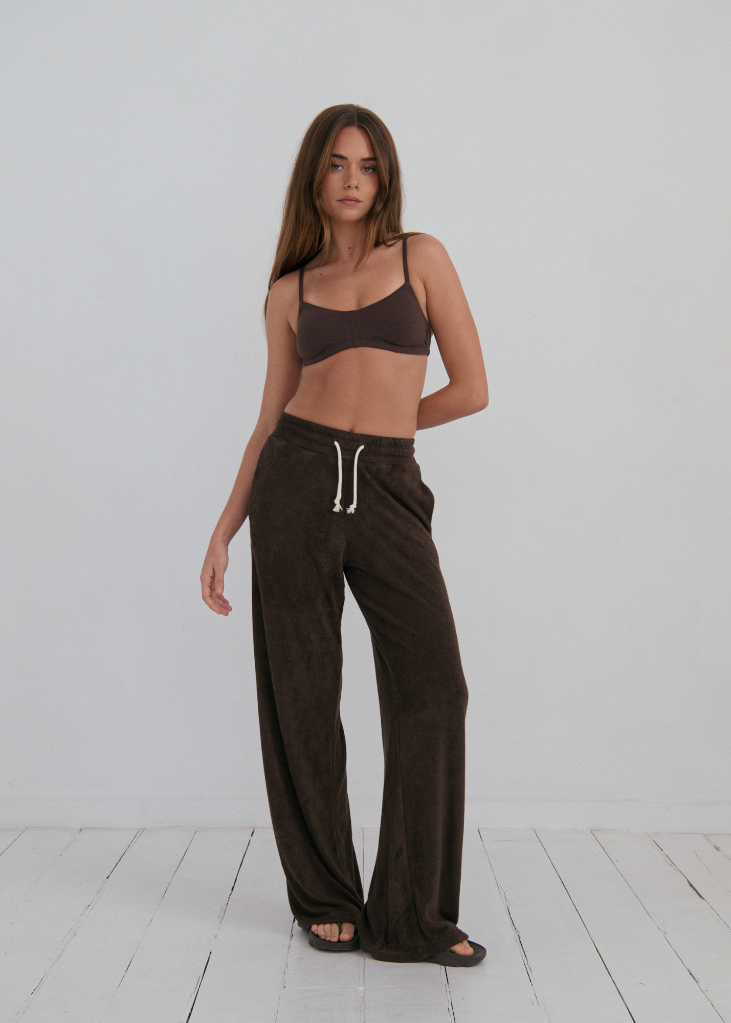 Odyssey Terry Towelling Pant - Java Brown