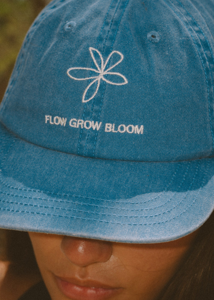 Hat - Flow Grow Bloom Dad Cap - Azure Blue