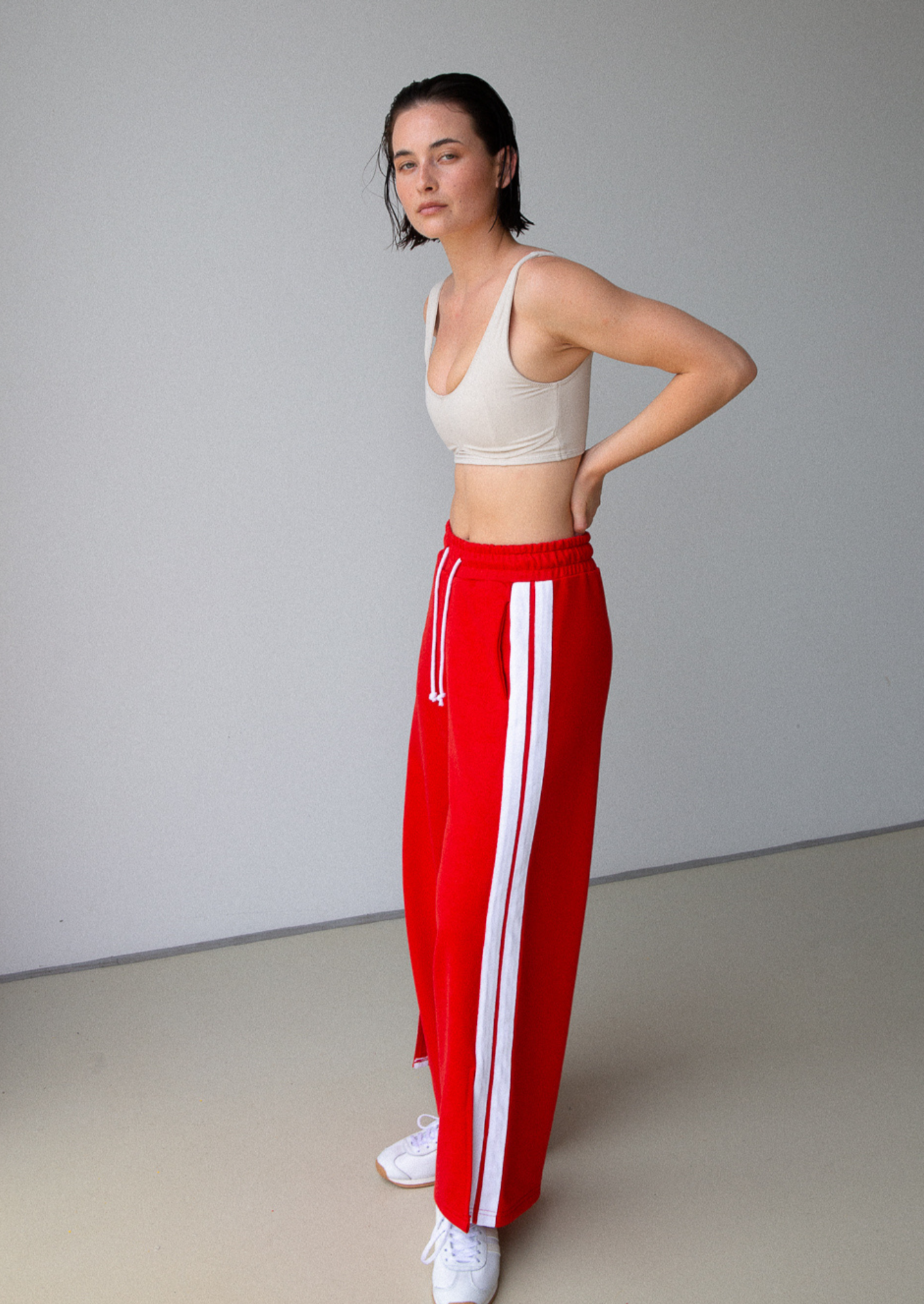 PK x ICONIC - Wide Leg Trackpant - Red