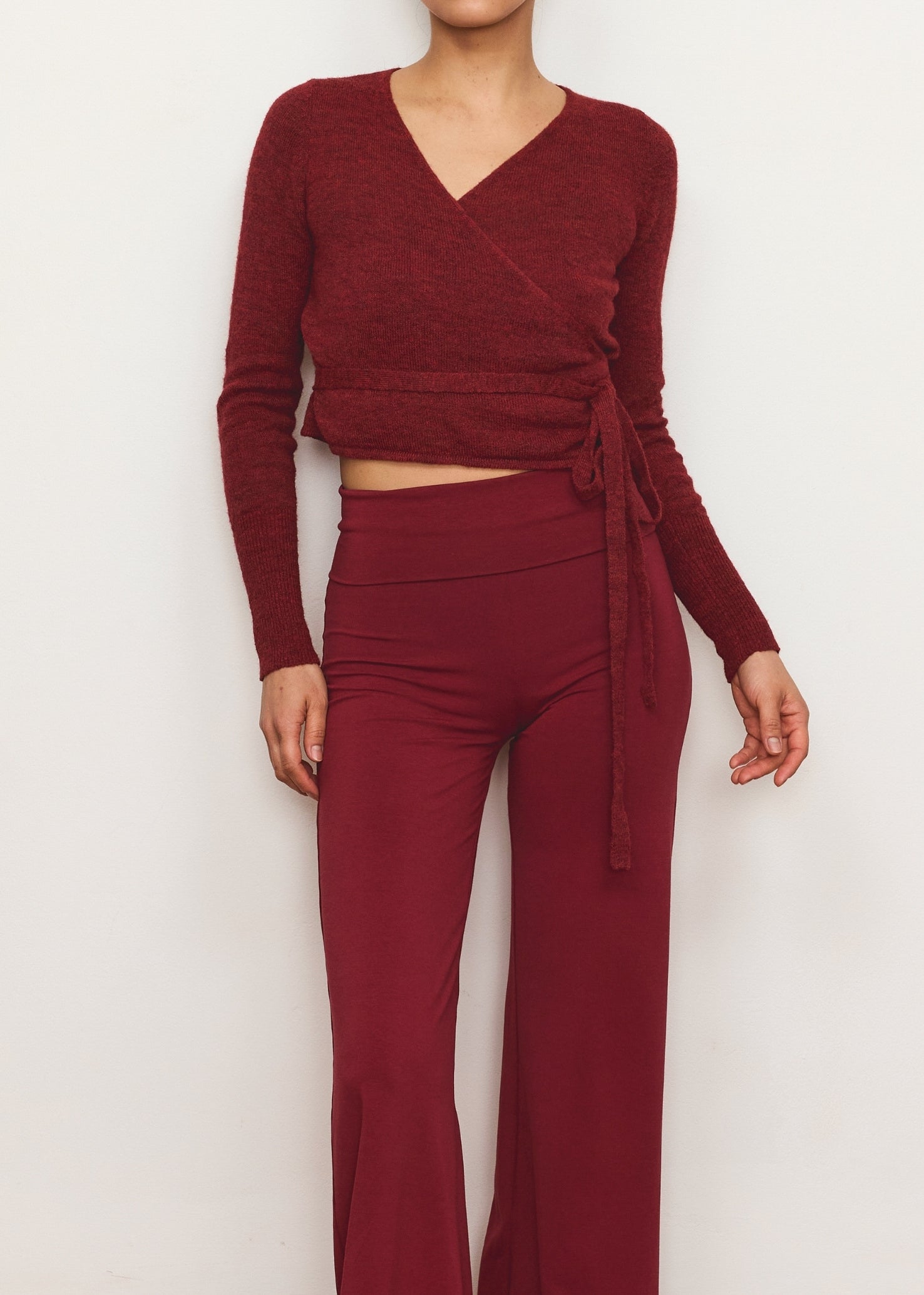 Wrap Cardigan - Cherry
